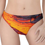 Volcano Lava Print Women's Thong