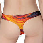 Volcano Lava Print Women's Thong