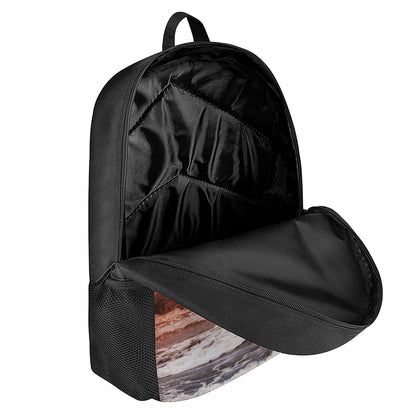 Volcano On The Sea Print 17 Inch Backpack