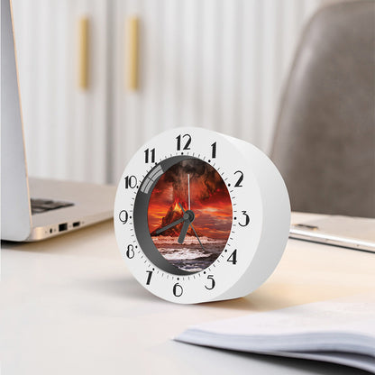 Volcano On The Sea Print Alarm Clock