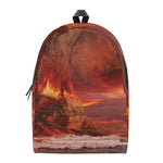 Volcano On The Sea Print Backpack