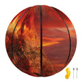 Volcano On The Sea Print Basketball