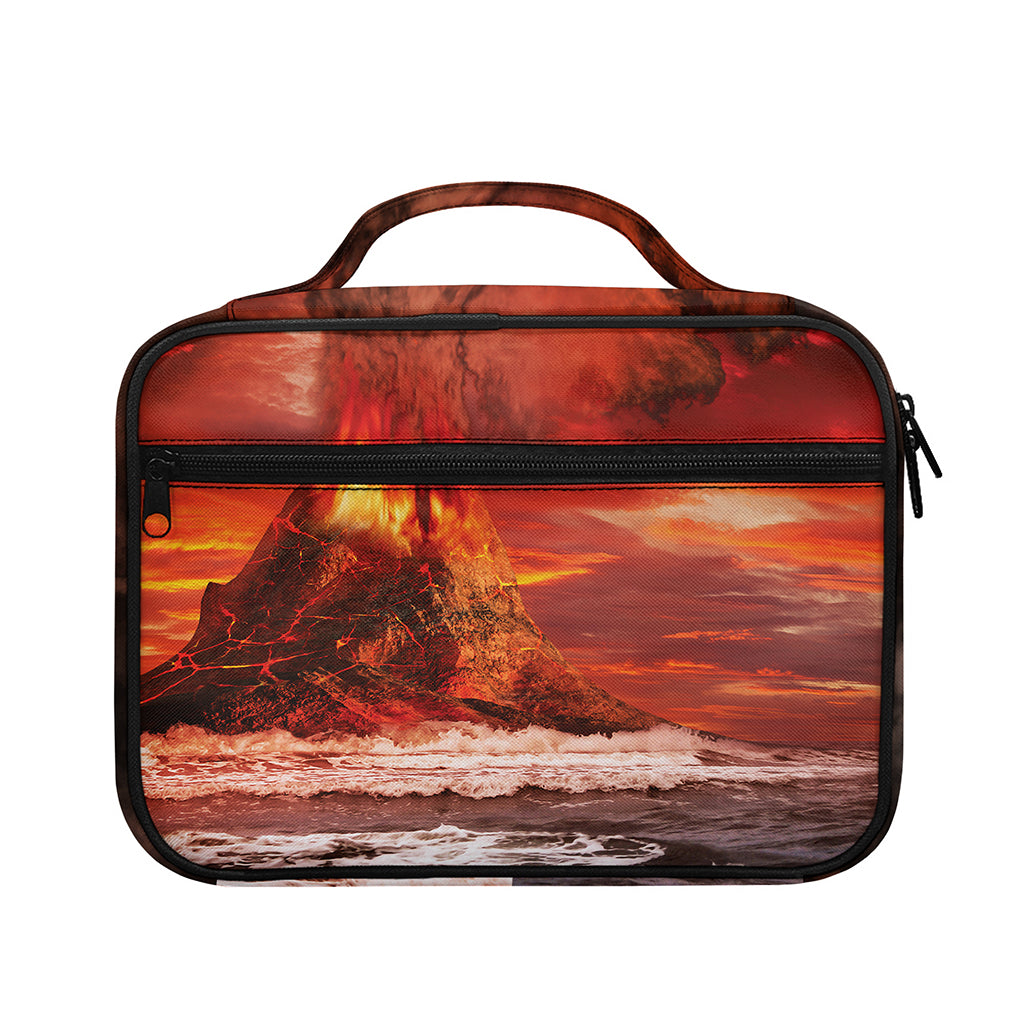 Volcano On The Sea Print Briefcase Bible Bag