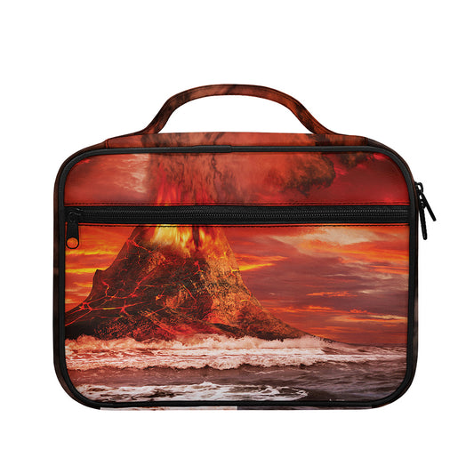 Volcano On The Sea Print Briefcase Bible Bag