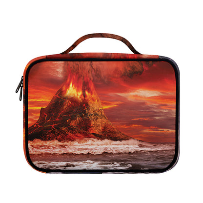 Volcano On The Sea Print Briefcase Bible Bag