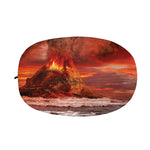 Volcano On The Sea Print Car Side Mirror Covers
