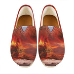 Volcano On The Sea Print Casual Shoes