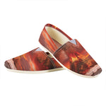 Volcano On The Sea Print Casual Shoes