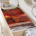 Volcano On The Sea Print Changing Pad Cover
