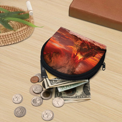 Volcano On The Sea Print Coin Purse