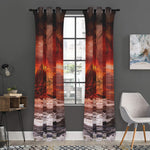 Volcano On The Sea Print Curtain