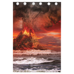 Volcano On The Sea Print Curtain
