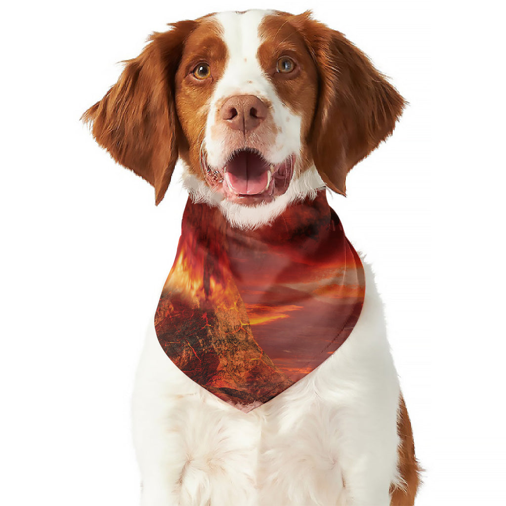Volcano On The Sea Print Dog Bandana