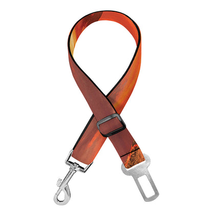 Volcano On The Sea Print Dog Seat Belt