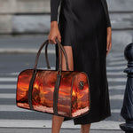 Volcano On The Sea Print Duffle Bag