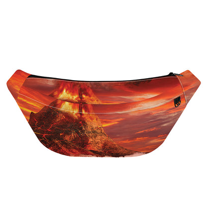 Volcano On The Sea Print Fanny Pack