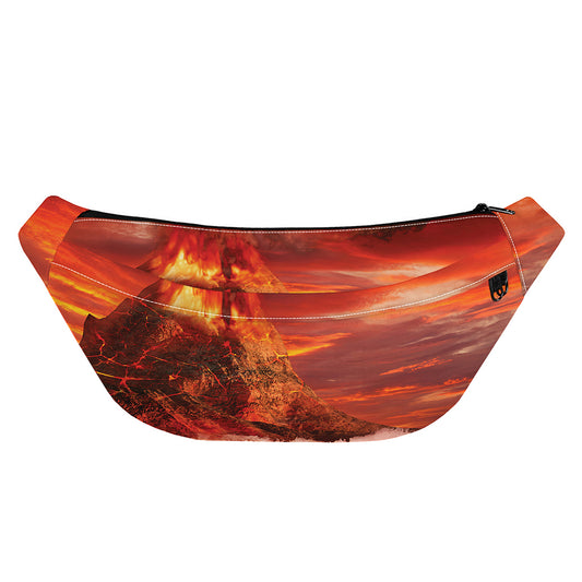 Volcano On The Sea Print Fanny Pack