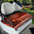 Volcano On The Sea Print Golf Cart Seat Cover