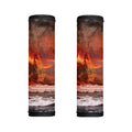 Volcano On The Sea Print Handle Covers