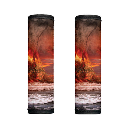 Volcano On The Sea Print Handle Covers