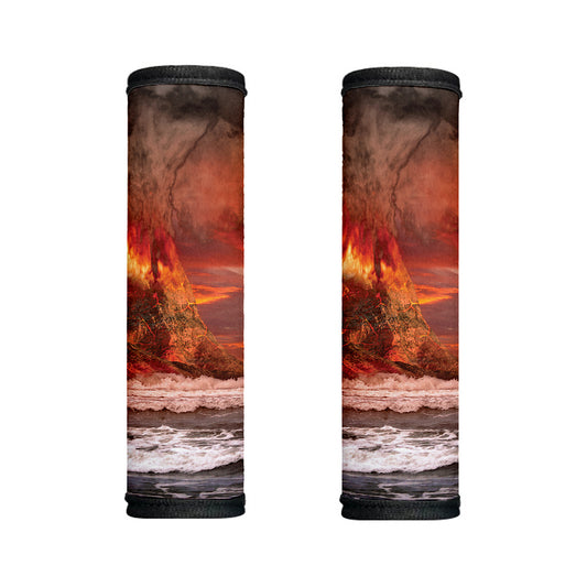 Volcano On The Sea Print Handle Covers