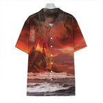 Volcano On The Sea Print Hawaiian Shirt