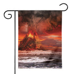 Volcano On The Sea Print House Flag