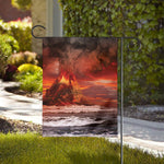 Volcano On The Sea Print House Flag