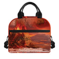 Volcano On The Sea Print Insulated Lunch Bag
