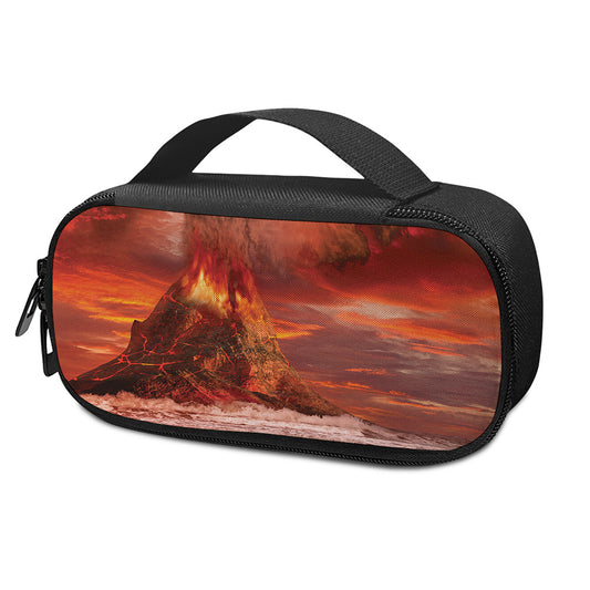 Volcano On The Sea Print Insulin Cooler Travel Case