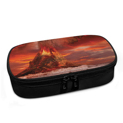 Volcano On The Sea Print Insulin Cooler Travel Case