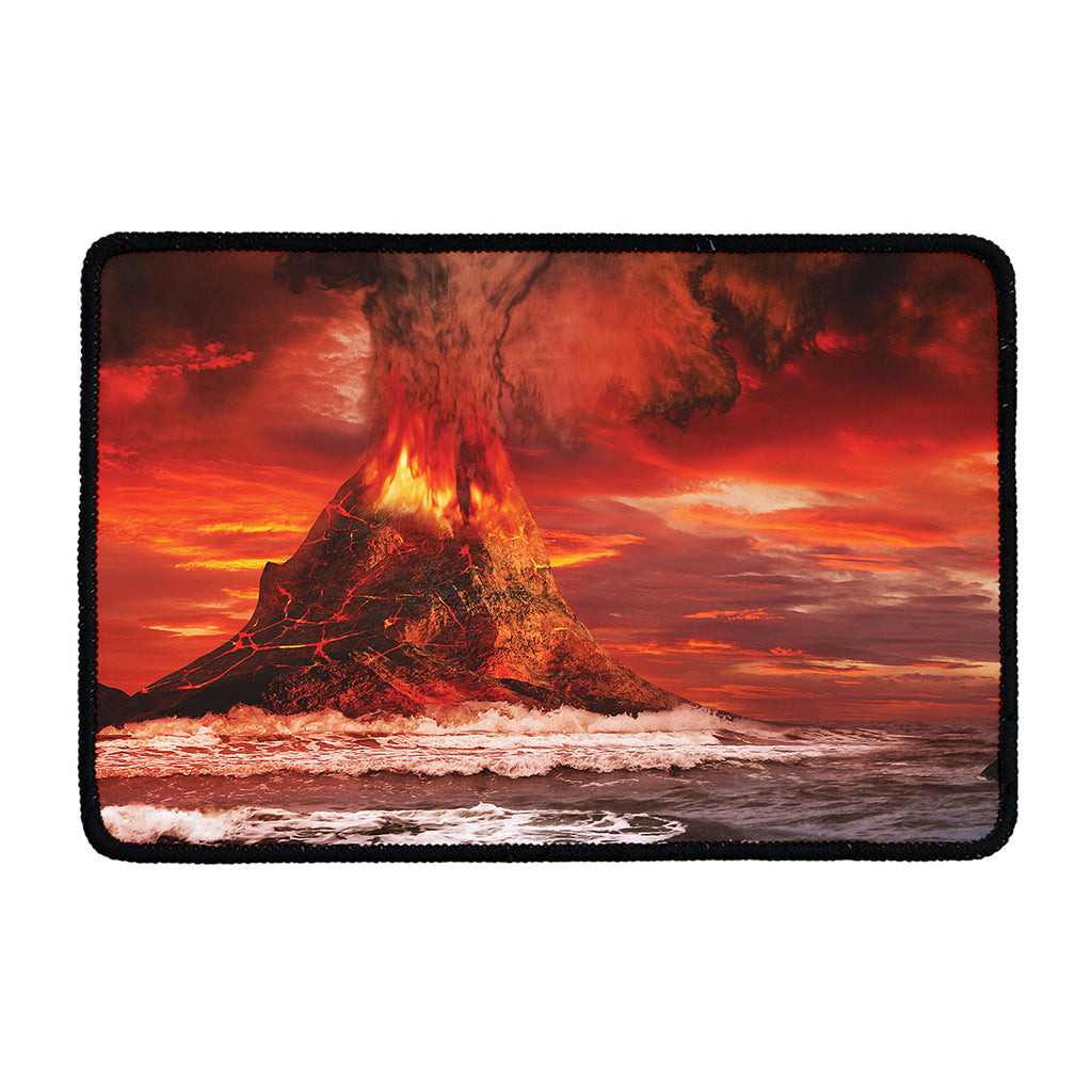 Volcano On The Sea Print Kitchen Mat