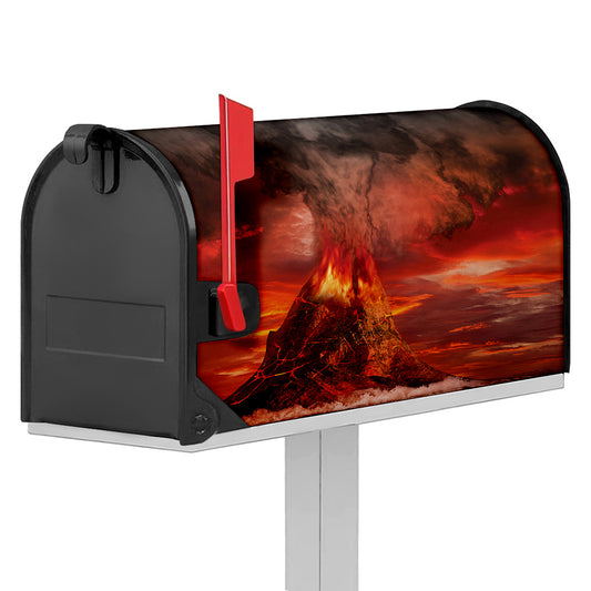 Volcano On The Sea Print Mailbox Cover