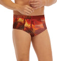 Volcano On The Sea Print Men's Briefs