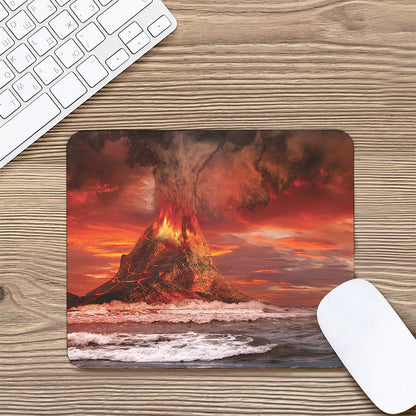 Volcano On The Sea Print Mouse Pad