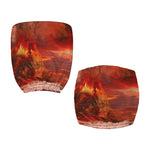 Volcano On The Sea Print Office Chair Cover
