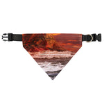 Volcano On The Sea Print Over The Collar Dog Bandana