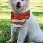 Volcano On The Sea Print Over The Collar Dog Bandana