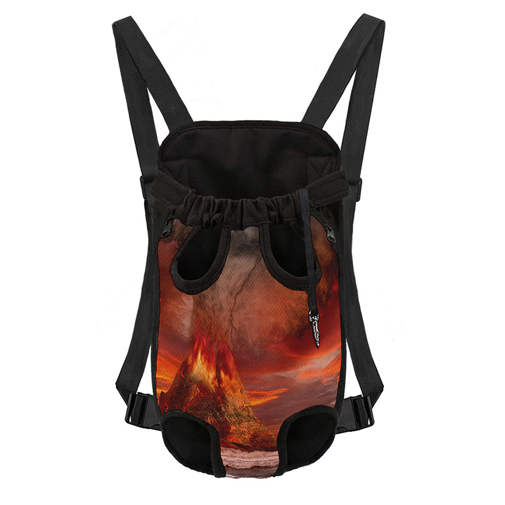 Volcano On The Sea Print Pet Carrier Backpack