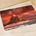 Volcano On The Sea Print Polyester Doormat