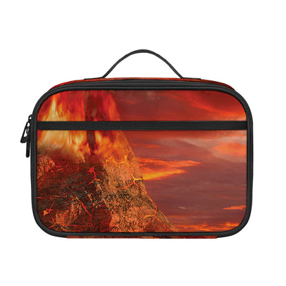 Volcano On The Sea Print Portable Lunch Bag