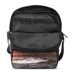 Volcano On The Sea Print Rectangular Crossbody Bag