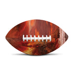 Volcano On The Sea Print Rugby Ball