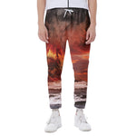Volcano On The Sea Print Scuba Joggers