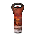 Volcano On The Sea Print Single Neoprene Wine Tote