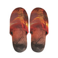 Volcano On The Sea Print Slippers