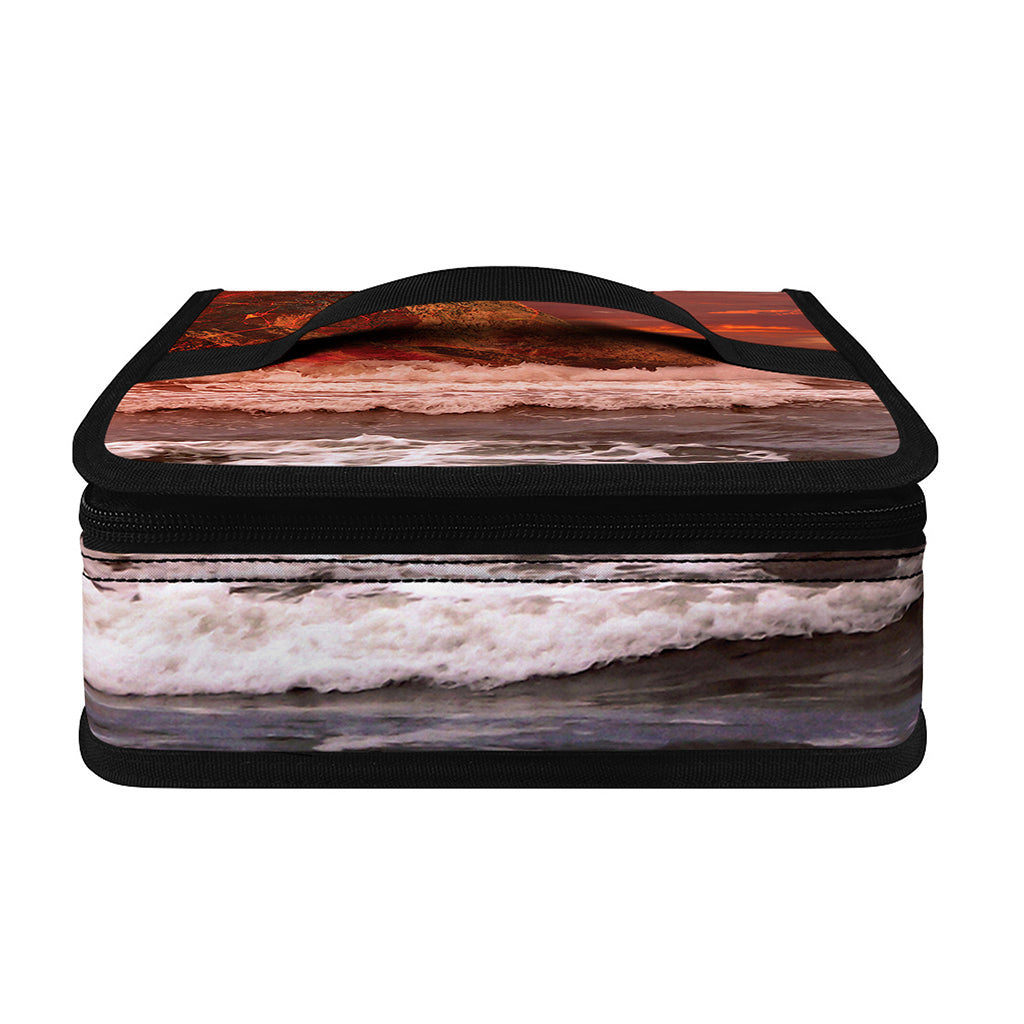 Volcano On The Sea Print Small Lunch Bag