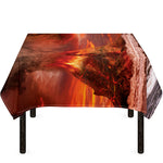 Volcano On The Sea Print Tablecloth