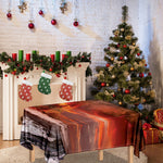 Volcano On The Sea Print Tablecloth