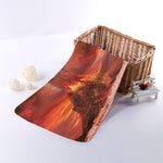 Volcano On The Sea Print Towel
